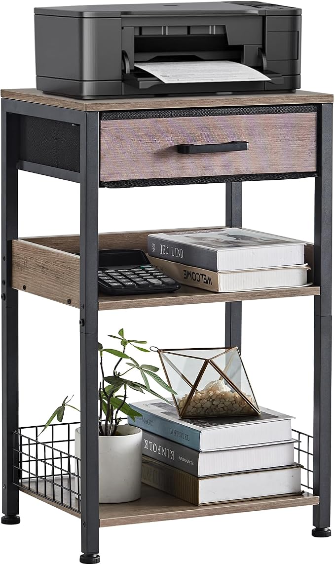 Lerliuo Grey Printer Stand by Lerliuo