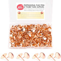 Thumb Tacks 500-count, 3/8-inch Rosegold Roundness Push Pins Office Tacks by Yalis