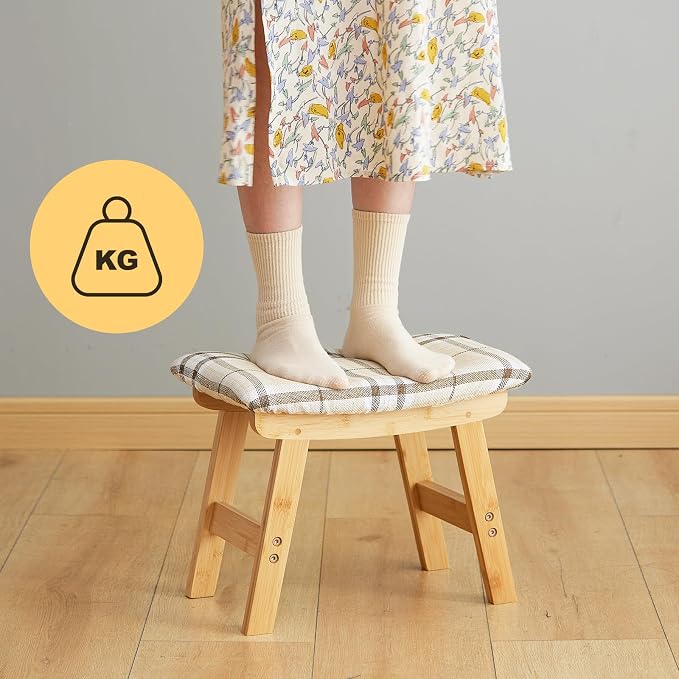 Foot Stool Ottoman Foot Rest Under Desk, Small Stool - Image 7