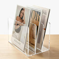 Acrylic Magazine File Holder, 3-Section A4 Desk Organizer | Fits A4 documents by AIMOLLYACRYLICSTORAGE