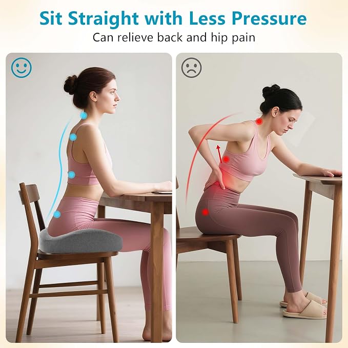 Seat Cushions for Office Chairs & Hip Pain Relief, Extra-Dense Coccyx Cushion - Image 5