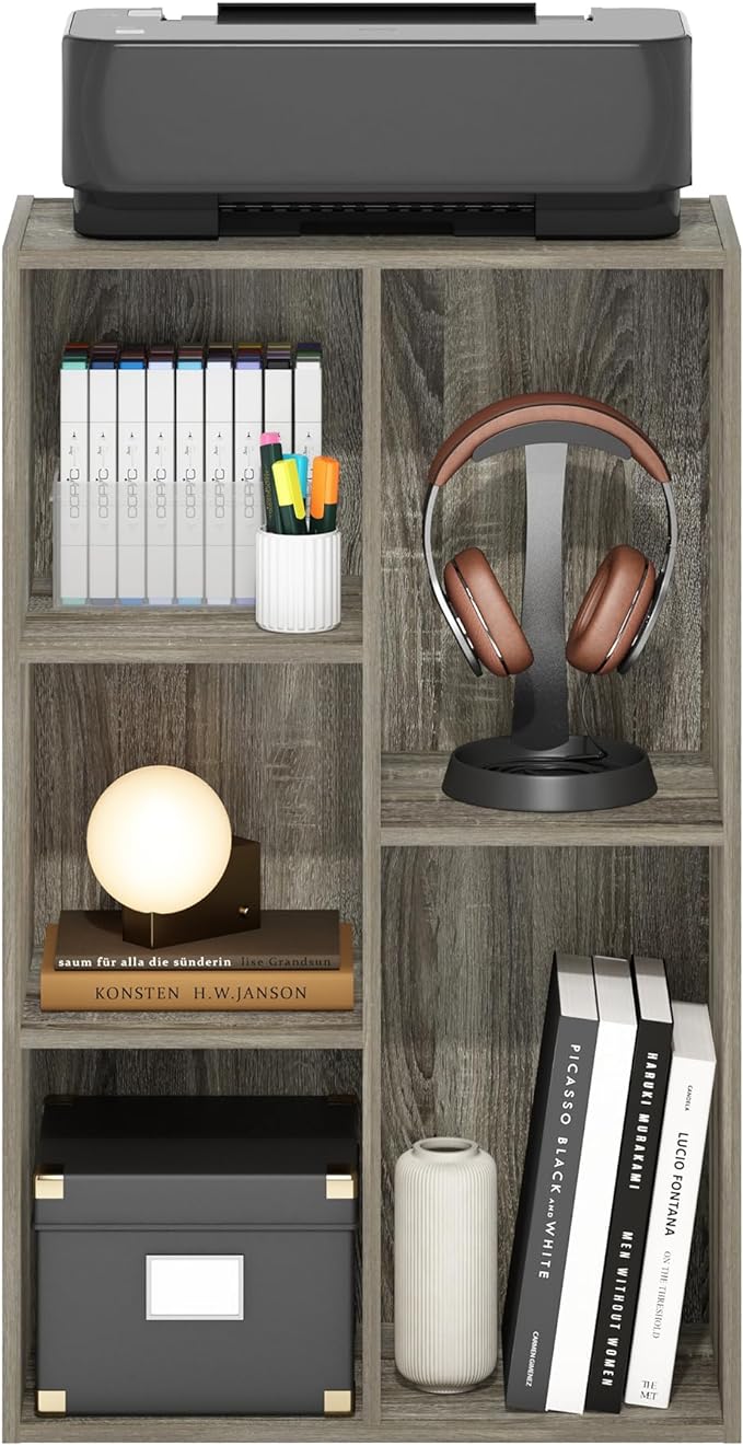 Furinno LUDER Book Shelf, 5-Cube Bookshelf, Reversible Bookcase, 9.4 x 19.5 x - Image 5