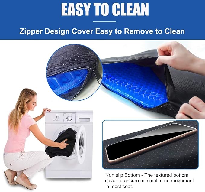 Gel Seat Cushion for Long Sitting Pressure Relief - Image 7