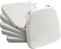 AAAAAcessories D-Shaped Chair Cushions, Machine-Washable Cover, Natural Linen by AAAAAcessories