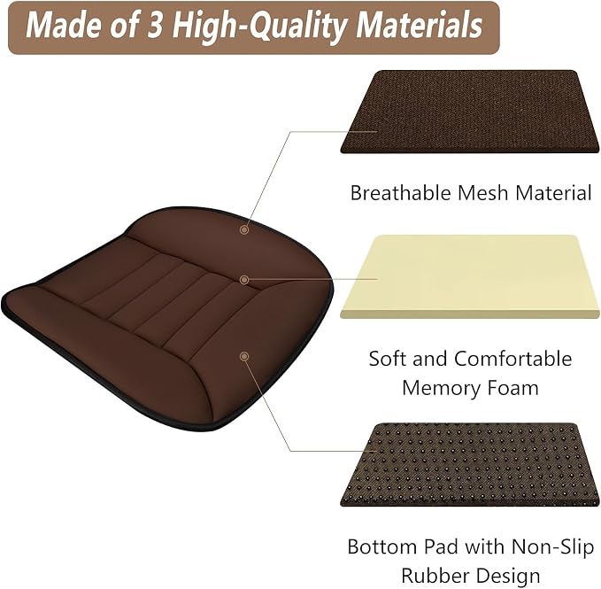 MYFAMIREA Car Seat Cushion Pad 1.2" Thick Comfort Protector - Image 6