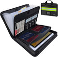 Fireproof Accordion Document Bag, Water-Resistant File Organizer, 12 Pockets by Auxadex