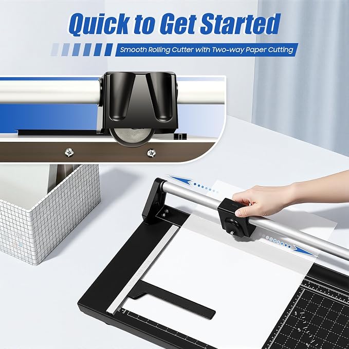 Manual Heavy Duty 36 Inch Rolling Cutter, Precision Rotary Paper Trimmer - Image 4