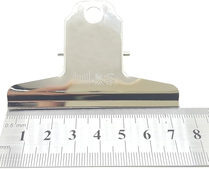Daycount® Pack of 3 Bulldog Clips 3 Inch, Stainless Steel Large Metal Hinge - Image 3