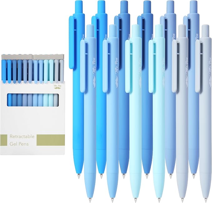 Mr. Pen- Retractable Gel Pens, 12 Pack, Sky Blue Barrel | Fine Point 0.5mm - Image 9