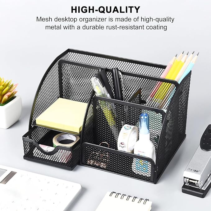 Mesh Desk Organizer, Desktop Organizer - Image 5