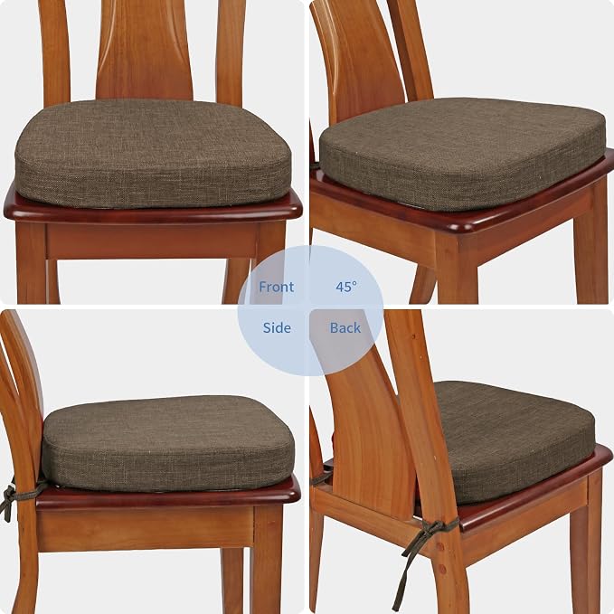 BUYUE Thickened 2.5" Dining Chair Cushions Set of 4, U-Shape High Density Foam - Image 4