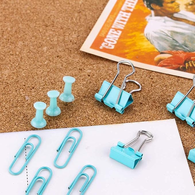 Paper Binder and Clips Set, Metal Assorted Sized Binders - Image 6