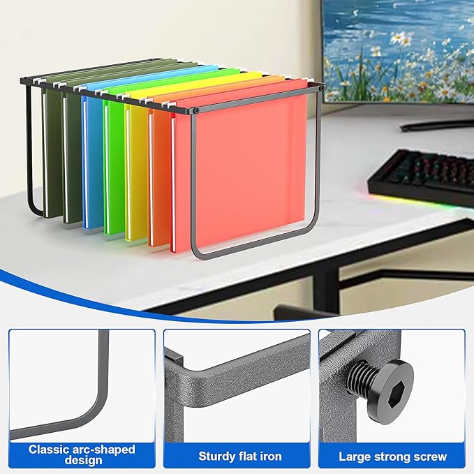 1 Pack Legal and Letter Size Hanging File Folder Frame Desk Organizer Destop - Image 4