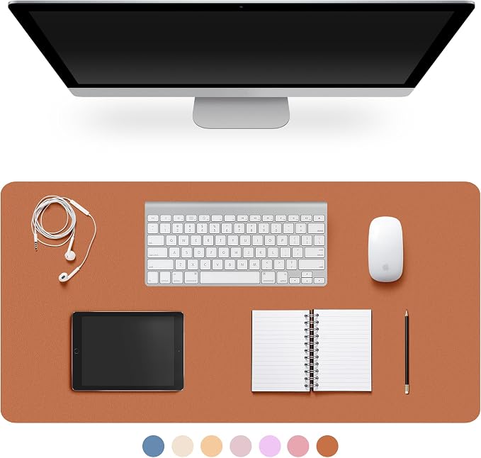 CADONO Leather Desk Pad Protector, Non-Slip PU Leather Large Mouse Pad by CADONO