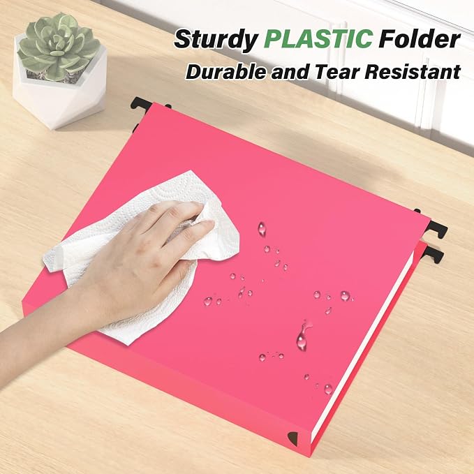 Ansook Hanging File Folder Letter Size Extra Capacity, Heavy Duty 2" Expansion - Image 3