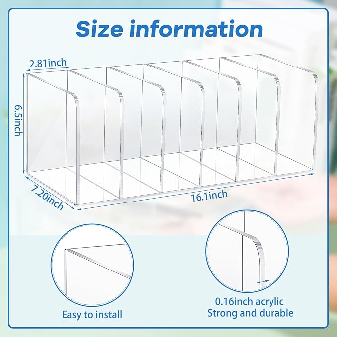 Suzile Clear Acrylic Magazine File Holder - Image 2