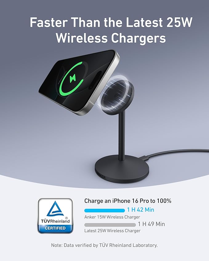 Anker MagGo iPhone 17 MagSafe Charger Compatible Stand, 15W Fast Magnetic - Image 2