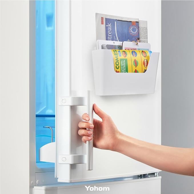 YOHOM Adhesive File Holder Plastic Document Folder Door No Drilling Mount Mail - Image 5