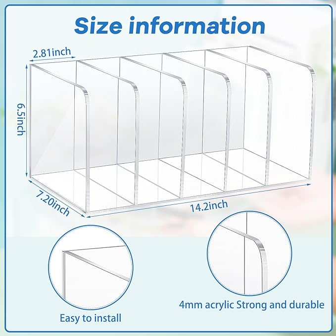 Suzile Clear Acrylic Magazine File Holder - Image 2