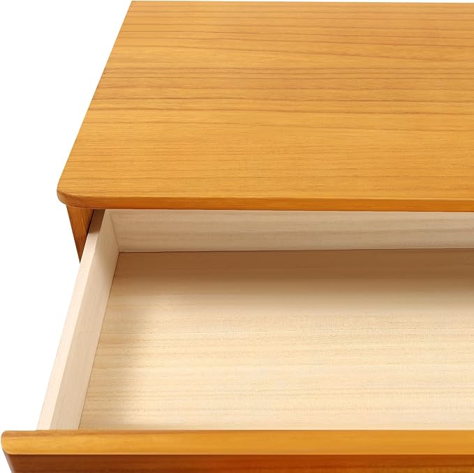 Lockable Desk Organizer Wooden Desktop Drawers Office Flat Files Storage Box - Image 6