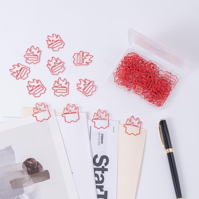50 PCS Dumpster Fire Paper Clips, Cute Fire Desk Accessories, Funny Office - Image 5