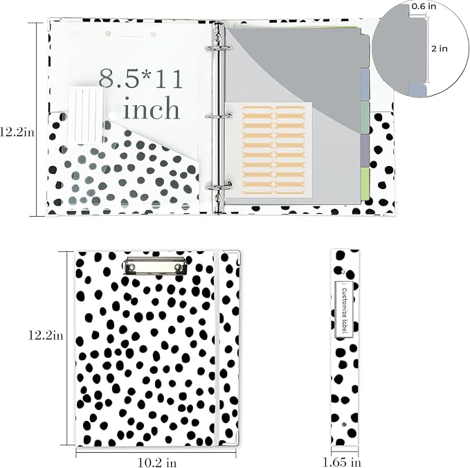 3 Ring Binder Organizer, 1 Inch Three Ring Binders - Image 6