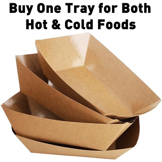 DEAYOU 250 Pack Paper Food Boats, 2 LB Kraft Food Trays Disposable, Grease - Image 5