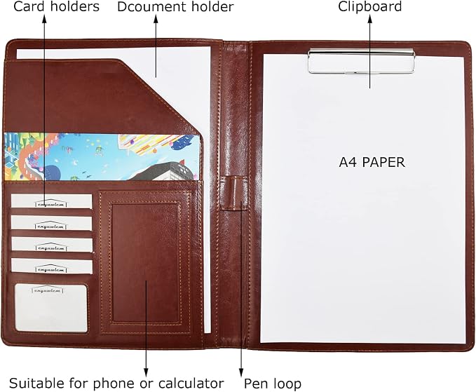 PU Leather Portfolio Folder - Image 3