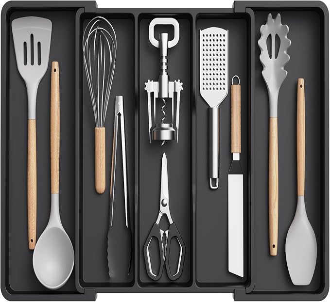 Lifewit Utensil Organizer, Expandable Kitchen Drawer Tray, Adjustable Cutlery by Lifewit