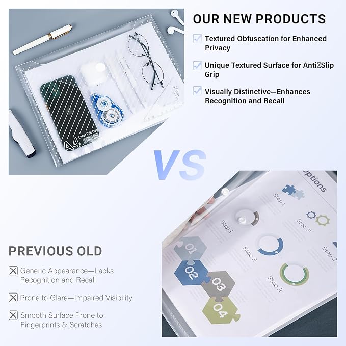 60 Pack, Plastic Envelopes – Transparent Waterproof Reusable File Folders - Image 6