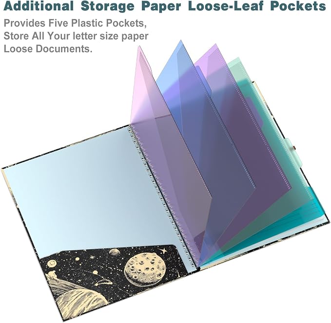 Hongri Clipboard Folio with Refillable Lined Notepad, 8.5 x 11 Folders with - Image 2