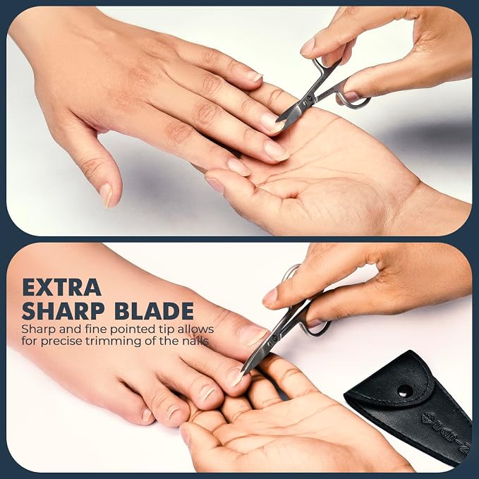 Straight Nail Scissors for Men & Women – German Quality Stainless Steel – Small - Image 3