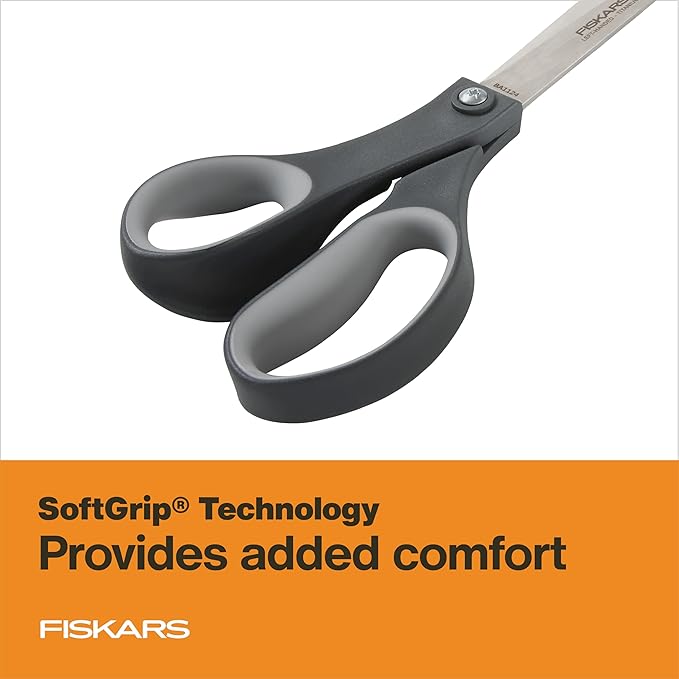 Fiskars 8” Left-Handed Titanium Scissors, SoftGrip Handle - Image 4
