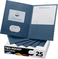 FILE-EZ Two-Pocket Folders, Textured Paper, Letter Size by FILE-EZ