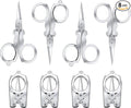 8 Pcs Stainless Steel Small Folding Scissors, Pocket Portable Foldable Travel by SUMAJU