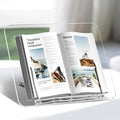 Acrylic Book Stand, Angle Adjustable Book Display Stand, Foldable Cookbook Stand by UPERGO