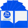 24 Pack Blue Plastic Folders by EPI
