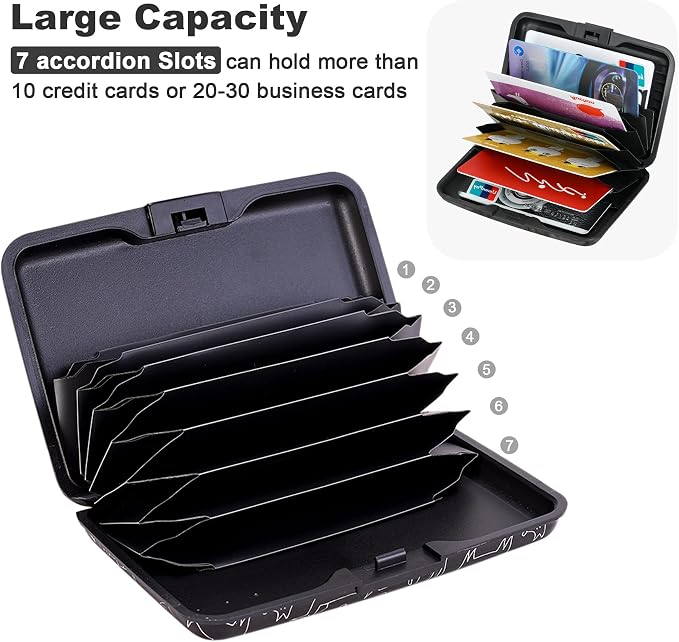 ELFISH Mini RFID Aluminum Wallet Credit Cards Holder Business Card Case Metal - Image 5
