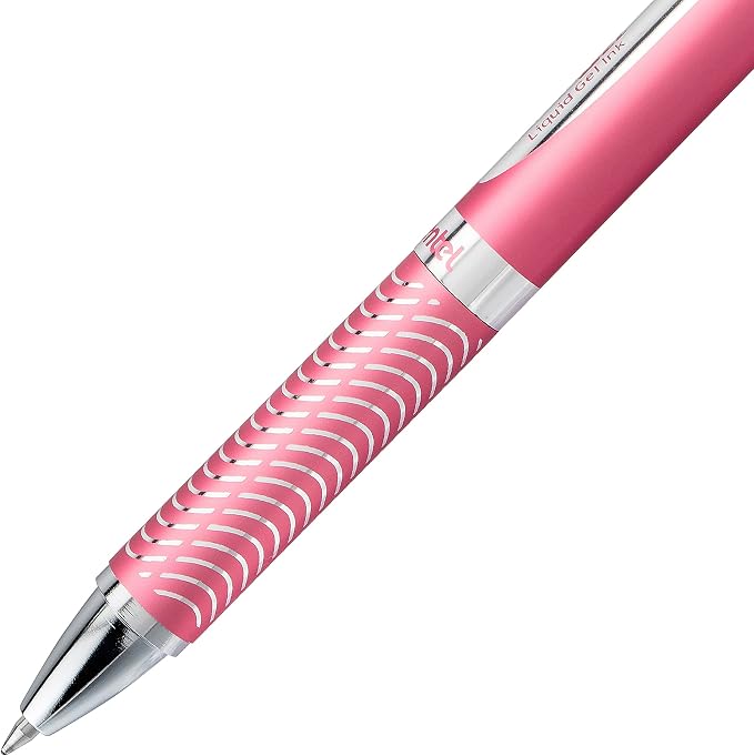 Pentel PINK BCA EnerGel Alloy RT Premium Liquid Gel Pen, Medium Line, 1 Pack - Image 3