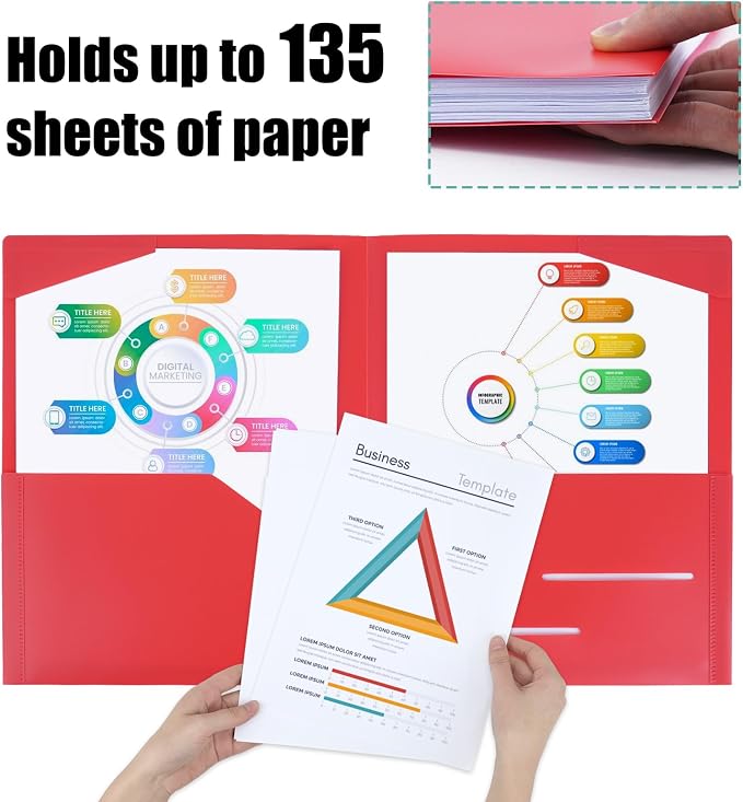 EOOUT 100pcs Plastic Folders - Image 3