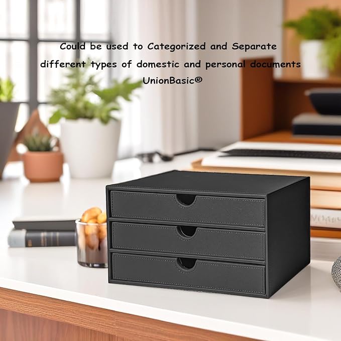 UnionBasic Document Organizer, 3-Drawer File Cabinet Document Storage Box - Image 6
