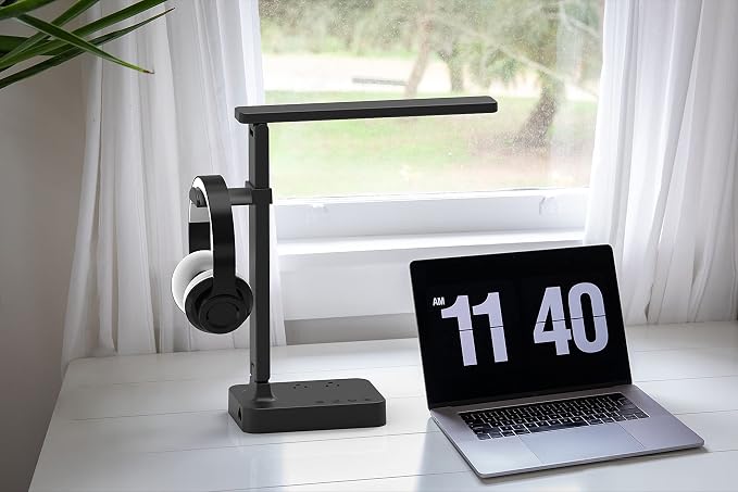 Drevet LED Desk Lamp with Headphone Stand, Desk Light with 1 USB Charging Port - Image 8