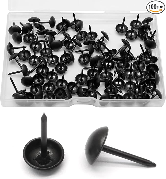 Biaungdo 100 Pcs 11 x 16 mm Round Head Upholstery Tacks, Home Decor by Biaungdo