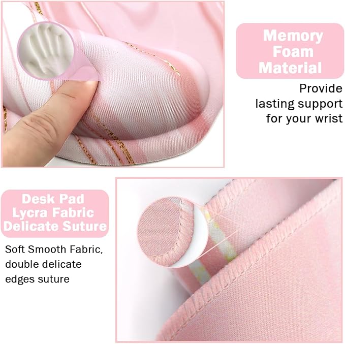 4-in-1 Gaming Mouse Pad Wrist Support Set，Desk Pad + Mouse Pad - Image 5