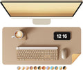 YSAGi Double-Sided Desk Pad, Leather Desk Mat, Eco Cork Desk Pad Protector by YSAGi