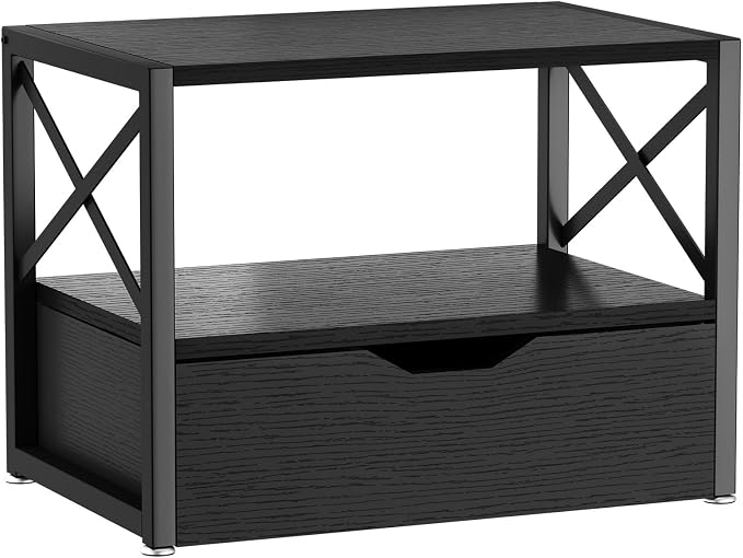 IBUYKE 2 Tier Desktop Printer Stand, Wooden Printer Stand by IBUYKE