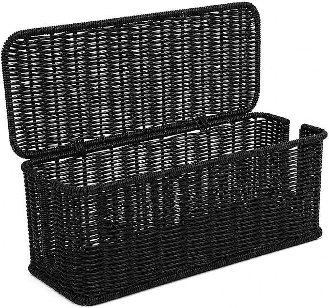Cable Management Box, Handmade Rattan Cable Organizer by Cantalop
