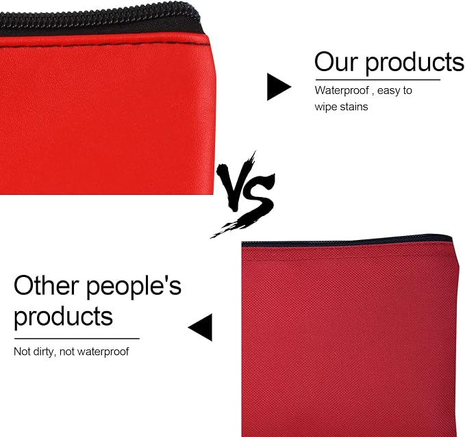 2 Pieces Money Bags with Zipper, 11x6.1 inch Money Pouch, Bank Bag, Cash Bag - Image 5