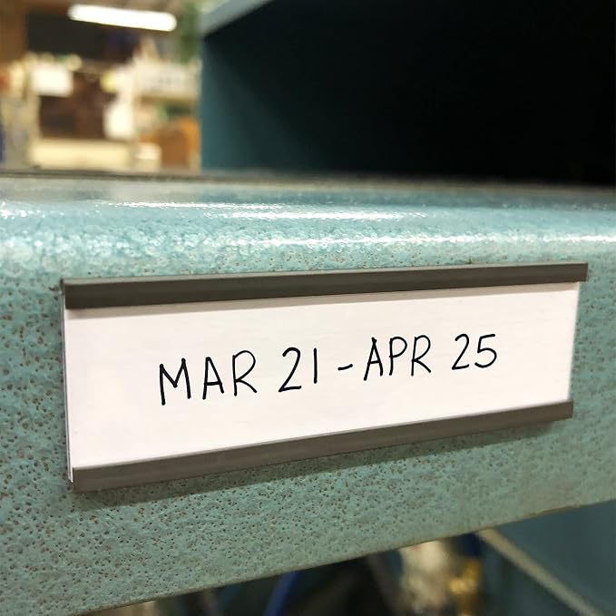 SmartSign 3 x 8 inch Flexible 'C' Channel Shelf Label Holders - Image 6