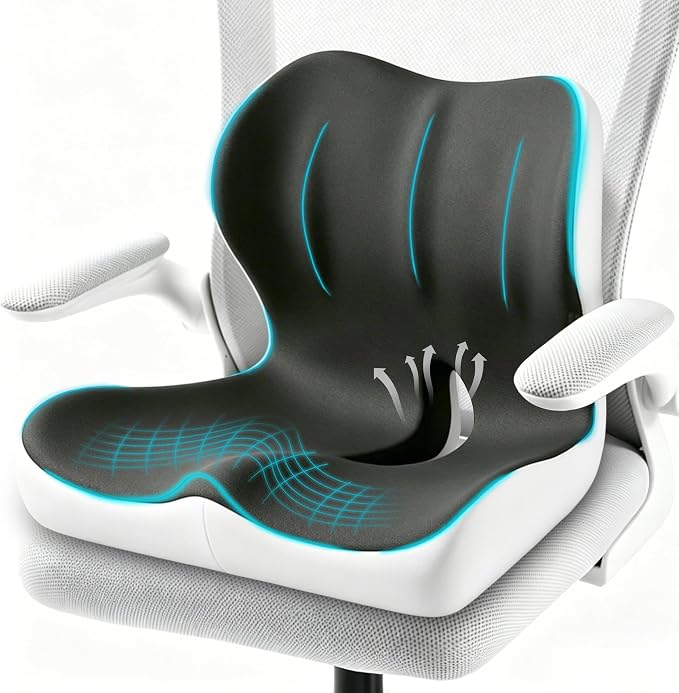 Seat Cushion for Office Chair and Car, Ergonomic Memory Foam Seat Cushion - Image 9